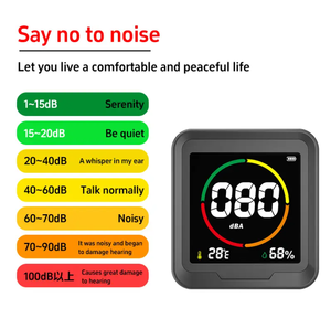Industrial Digital LCD Sound <span class=keywords><strong>Level</strong></span> Medidor 30-130dB Noise Monitoring <span class=keywords><strong>Tester</strong></span> com Alarme e Gás Analyzer para Monóxido de Carbono - Product Image 4