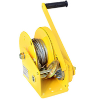 Treuil manuel compact et compact avec câble en acier de 7 mètres et longueur de câble réglable pour les travaux de remorquage sur le terrain