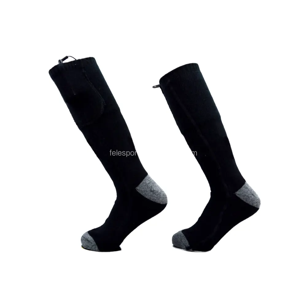 Chaussettes chauffantes électriques chauffantes d'hiver, pour hommes et femmes adultes, avec batterie