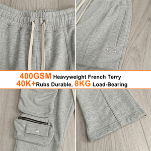 Fabricant ODM, personnalisation de pantalons de survêtement évasés pour hommes, pantalons streetwear, pantalons décontractés droits, pantalons cargo multi-poches avec rivets - Product Image 2