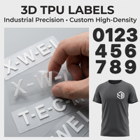 Étiquettes de transfert thermique 3D en silicone de qualité supérieure, logo personnalisé pour l'image de marque des vêtements, patch souple et flexible de haute qualité pour vêtements, fabricant