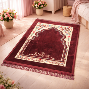 El Tejido Grueso de Raschel Brinda una Amortiguación Suave, Aliviando la Presión en las Rodillas y la Frente Durante las Sesiones Diarias de Oración. - Product Image 3