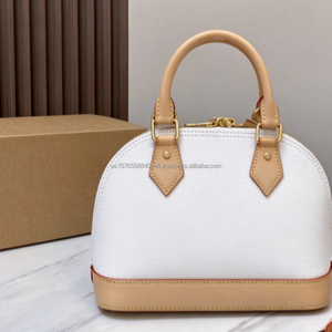 Sac à main de luxe en PU blanc pour femme, modèle Alma Shell, élégant sac à poignée supérieure, fermeture éclair - Product Image 1