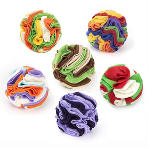 Manufacturer Wholesale Multi-colors Chew Plush <b>Dog</b> Snuffle <b>Ball</b> Toy - Product Image 3