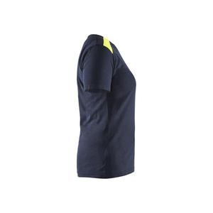 BLAKLADER-Camiseta mujer 347910428633S Azul marino oscuro/Amarillo Hi-vis-EAN 7330509892800 CAMISETAS Y POLOS DE TRABAJO - Product Image 3