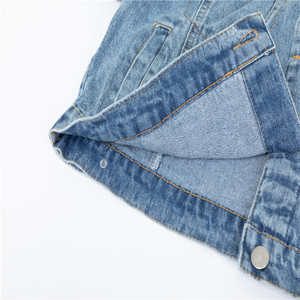 Vintage <span class=keywords><strong>Giacca</strong></span> di Jeans da Donna Ricamo Floreale Streetwear Cappotto <span class=keywords><strong>Giacca</strong></span> Da Cowboy - Product Image 4