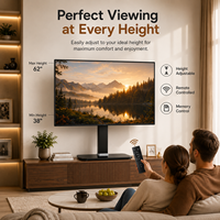 Soporte de TV de Piso Negro Hetek en Oferta, de 37 a 70 Pulgadas, para Sala de Estar, Moderno, de Metal, con Certificación CE, con VESA Estándar 200*100~600*400