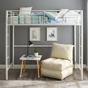 Khung Giường Kim Loại Cho Học Sinh Người Lớn Ký Túc Xá Một Giường Cỡ Queen Đơn Nhà Sản Xuất ODM Giường Gác Xép Cho Người Lớn Giường Tầng Sử Dụng Tại Nhà Khách Sạn - Product Image 4