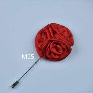 Tecido Rose Flower Broche Rosa e Verde Broches para Homens Suit - Product Image 6