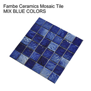 Mosaico in Ceramica Porcellanata Moderna Blu Scuro Classico per Bordi e Pavimenti di Piscine - Product Image 4