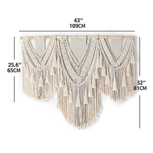 <span class=keywords><strong>Tapiz</strong></span> bohemio de macramé para colgar en la <span class=keywords><strong>pared</strong></span>, <span class=keywords><strong>tapiz</strong></span> grande hecho a mano para dormitorio y sala de estar - Product Image 6