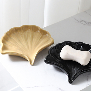 Portasapone in Ceramica di Lusso a Forma di Ginkgo, Accessori per Bagno, Doccia e Mensole - Product Image 5