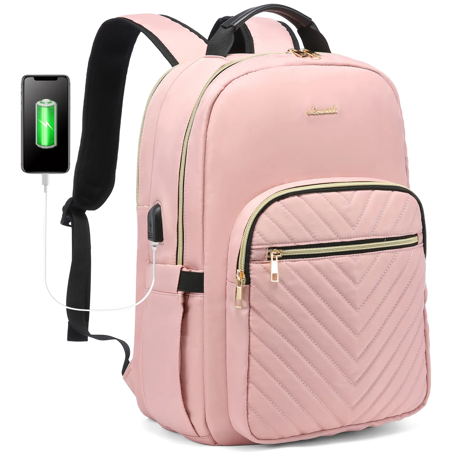 LOVEVOOK 15.6 17 18 Inch Casual Backpack with USB Port Men Women Travel Student School Bags womens Luxury Laptop Backpacks 2024