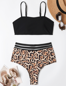 Bikini Bandeau con estampado de Cheetah para mujer, bañador Sexi de cintura alta, 2022 - Product Image 2