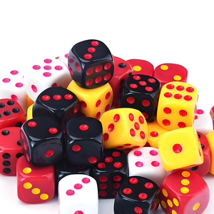 Acrylic 16Mm Nhựa Vuông Màu Đen Và Màu Đỏ Dice Set Cho Giải Trí Hội Đồng Quản Trị Du Lịch Trò Chơi Dollhouse Đồ Chơi - Product Image 1