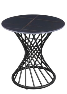 Table basse moderne en marbre avec structure en acier inoxydable, design écologique et durable pour salon, appartement, hôtel - Product Image 3