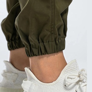 Pantalon cargo pour femme, pantalon de sport, pantalon décontracté en molleton polyester/coton, pantalon de jogging à cordon de serrage à 2 bandes - Product Image 5