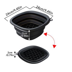 <b>Portable</b> Silicone Folding Ice Cream <b>Basin</b> Outdoor Beauty Device for Facial Cleansing and Therapy for Washbasin Use - Product Image 3