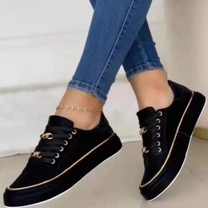Zapatos de Mujer al por Mayor, Baratos, de Piel, <span class=keywords><strong>con</strong></span> Cordones, <span class=keywords><strong>Plataforma</strong></span>, Tacones Altos, Estilo Estudiante, Modelo QS112A73 - Product Image 2