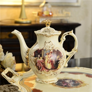 Personage Living Room Home Decors Porcelain Coffee & <b>Tea</b> <b>Sets</b> European Hot Selling 8 Pcs Europe Ceramic <b>Tea</b> <b>Pot</b> Customized Color - Product Image 2