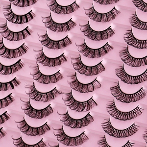 Cils artificiels sans cruauté, 30 paires, style super naturel et touffu, 15 mm 18 mm, légers, réutilisables, bande en coton noir 100% - Product Image 4