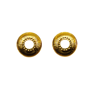 Boucles d'oreilles tendance en acier inoxydable 316L avec placage or PVD, résistantes et durables - Product Image 2