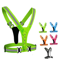 USB Veste Securite LED Rechargeable Réfléchissant Lumineux Vestes et Gilets Glow in the Dark LED Child Traffic Safety Vest Belt