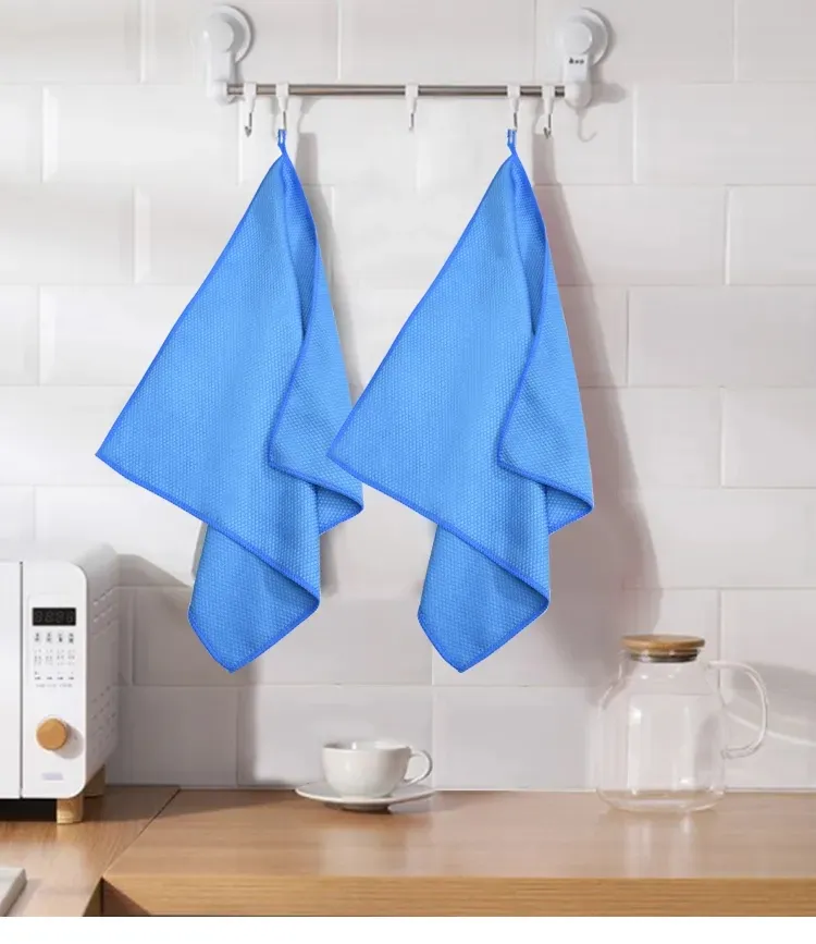 Home Cleaning Lint Free Microfiber Fish Scale Cloth Microfiber Polishing Cleaning Cloth Towel For Car Kitchen Glass