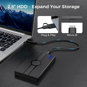 <strong>1TB</strong> Portable External Hard Drive 2.5" HDD USB 3.0 Type-C High Speed 140MB/<strong>s</strong> Mobile Storage for PC Mac Laptop PS5 <strong>Xbox</strong> <strong>One</strong> - Product Image 6