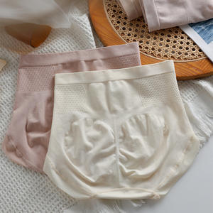 ชุดชั้นในไร้รอยต่อของผู้หญิงเอวสูงย้อมเรียบระบายอากาศได้ดีกางเกงในผู้หญิงเบาๆควบคุมหน้าท้องได้ทุกวัน - Product Image 4