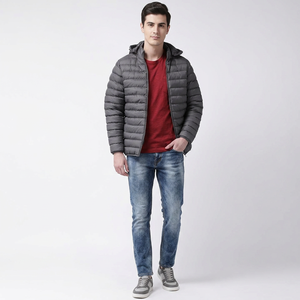 <b>Bubble</b> <b>Coat</b> Warm Comfortable Canvas Stand Collar Front Logo Puffer Jacket High Quality Oem Service Latest Fashion Style Men's - Product Image 1