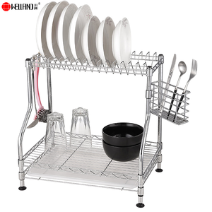 DIY 3 Tiers Patent Metal Kitchen <strong>Plate</strong> <strong>Rack</strong> , Dish <strong>Rack</strong> and Drainboard on Tabletop - Product Image 5