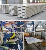 Panneau mural sandwich chinois de 50 mm, panneau sandwich en PU pour l'extérieur des bâtiments de bureaux de 150 mm