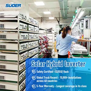 IP66อินเวอร์เตอร์พลังงานแสงอาทิตย์ไฮบริดแบบ6KW ผลิตในจีนพร้อมชุดแบตเตอรี่สำหรับระบบพลังงานไฟฟ้าในบ้าน - Product Image 3