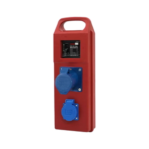 Boîte ABS résistante aux intempéries 1 prise domestique + 1 prise industrielle avec protection RCD, boîte de prise portable - Product Image 1