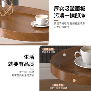 Tavolino da Caffè Moderno in Legno Chiaro con Gambe in Metallo per Casa, Bar, Ufficio, Sala da Pranzo, Soggiorno, Parco e Cucina - Product Image 3
