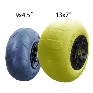 13 Inch 13X7 Beach Cart Wheels Beach Trolley Cart Balloon Wheels