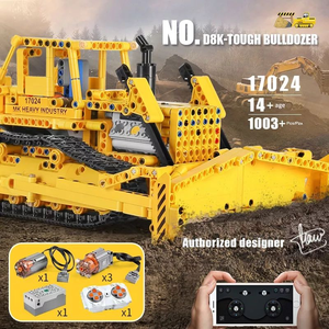 Moule roi 17024 1003 pièces ingénierie série RC D8K <span class=keywords><strong>Bulldozer</strong></span> camion voiture briques modèle technique éducatif jouet Festival cadeau - Product Image 2