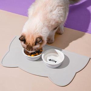 Tazón de Agua de Silicona para Mascotas, Tapete para Comida de Gatos con Bordes Elevados para el Suelo, Antideslizante e Impermeable para Perros - Product Image 2