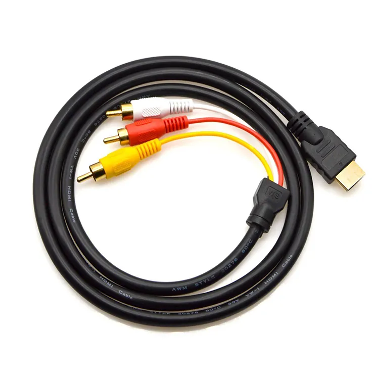 Hdmi Naar Rca Kabel, Hdmi Male Naar 3RCA Connector Adapter Cable Cord Zender (Geen Signaal Conversie Functie)