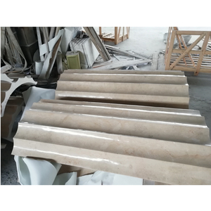 Custom <strong>Fluted</strong> Beige Limestone <strong>Round</strong> <strong>Column</strong> Cover Decoration Roman Pillar Marble <strong>Column</strong> - Product Image 5