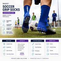 Chaussettes de football à talon rembourré Studio Grip pour bottes, adaptées aux programmes de vente au détail avec planification de collection multi-SKU