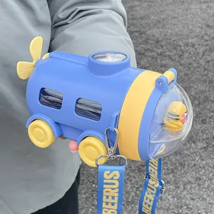 Creativo 550Ml submarino plástico pajita vasos niños escuela bebida <span class=keywords><strong>agua</strong></span> taza bebé autobús Tritan botella de <span class=keywords><strong>agua</strong></span> de plástico <span class=keywords><strong>para</strong></span> niños - Product Image 6
