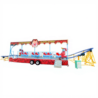 Équipement d'amusement extérieur pour parcs à thème : Montagnes russes Dragon 16 places, Train-chaîne, Mini-montagnes russes pour centres commerciaux