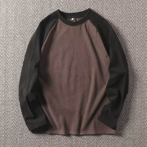 OEM Bangladesh China Factory Men's Thermal Long Sleeve T-Shirt Trendy Winter Base Layer Color Block <b>Cheap</b> Plus Size T-Shirt - Product Image 6