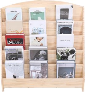 Venta al por mayor de muebles de madera <span class=keywords><strong>Montessori</strong></span> para niños estantería de madera natural para niños biblioteca estantería de un solo lado para niños - Product Image 2