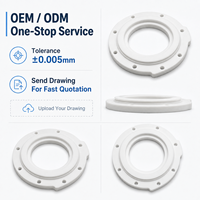 Joints toriques en PTFE (Téflon) usinés sur commande par CNC pour équipements de processus semi-conducteurs avec inspection CMM
