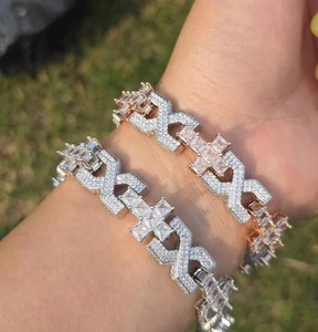 <b>Top</b> Selling 925 <b>Silver</b> Moissanite Diamond Bracelet Luxury Fashion Jewelry with Brilliant Sparkle for Women Men Daily Wear Party - Product Image 2
