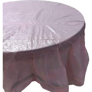 Vente directe d'usine, nappe jetable en plastique PE, nappe de table rectangulaire ou ronde pour mariage, pique-nique, nappe imperméable - Product Image 1