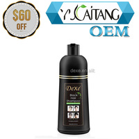 DEXE Shampooing Colorant Capillaire Noir Naturel Brun Foncé pour Cheveux Gris Blancs – Marque Privée d'Usine Originale – Prix Abordable, Bonne Qualité